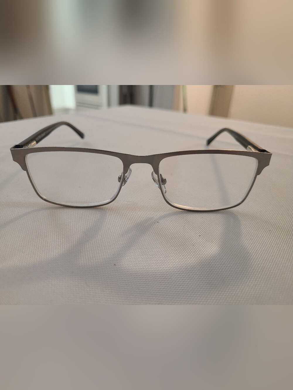 Foster Grant Men's Silver Semi-Rimless Glasses 53 17 142